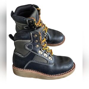 Asolo Welt 6" Black and Tan Hiking Boots Mens 4 Womens 6